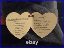 Ty Original Rare Beanie Baby Scoop 1996 Mint With Tags Style 4107