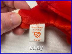 Ty Original Rare Retired SNORT Beanie Baby Vintage 1995 Excellent condition