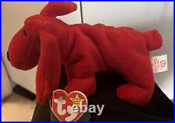 Ty RARE BEANIE BABY ROVER THE RED DOG 1996 RETIRED WITH PVC PELLETS TAG ERRORS