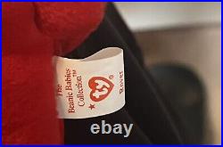 Ty RARE BEANIE BABY ROVER THE RED DOG 1996 RETIRED WITH PVC PELLETS TAG ERRORS