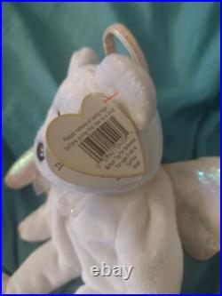 Ty RARE Beanie Baby Halo the Angel Bear Vintage (ERRORS/RARE BROWN NOSE)