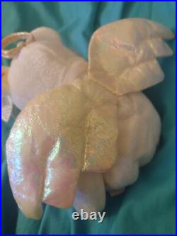 Ty RARE Beanie Baby Halo the Angel Bear Vintage (ERRORS/RARE BROWN NOSE)
