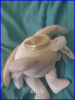 Ty RARE Beanie Baby Halo the Angel Bear Vintage (ERRORS/RARE BROWN NOSE)