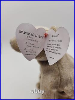 Ty Rare 1999 Beanie Baby Almond with Errors