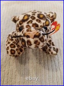 Ty Rare 1st Edition Beanie Baby Freckles the Leopard'96 Pvc Pellets & TAG ERROR