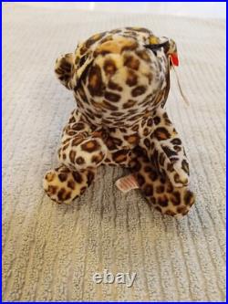 Ty Rare 1st Edition Beanie Baby Freckles the Leopard'96 Pvc Pellets & TAG ERROR