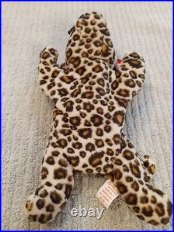 Ty Rare 1st Edition Beanie Baby Freckles the Leopard'96 Pvc Pellets & TAG ERROR