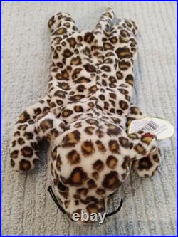 Ty Rare 1st Edition Beanie Baby Freckles the Leopard'96 Pvc Pellets & TAG ERROR