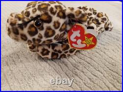 Ty Rare 1st Edition Beanie Baby Freckles the Leopard'96 Pvc Pellets & TAG ERROR