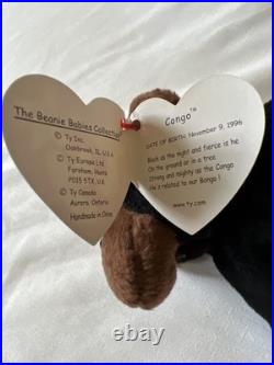Ty Rare Beanie Baby Congo 1996 With Errors