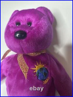 Ty Rare Beanie Baby Millennium Millenium Bear (1999, Retired) With Tag Errors