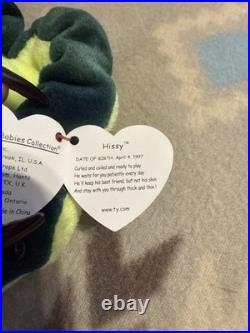 Ty Retired Original Beanie Baby HISSY 1997 With Tag Errors RARE HTF Mint