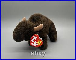 Ty Roam 1998 Beanie Babies Original Retired Tag Error red star tag rare Buffalo