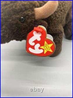 Ty Roam 1998 Beanie Babies Original Retired Tag Error red star tag rare Buffalo