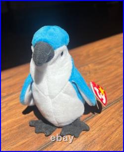 Ty Rocket The Blue Jay Beanie Rare Errors Ty Rocket The Blue Jay Beanie Rare Errors