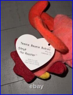 Ty Teenie Beanie Babies Strut the Rooster 1993 EXTREMELY RARE ERROR McDonald's