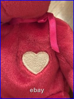Ty Valentina the Red Bear Beanie Baby VERY RARE ERRORS excellent condition