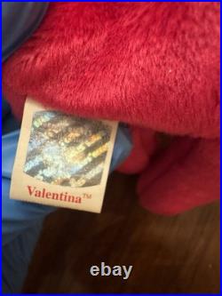 Ty Valentina the Red Bear Beanie Baby VERY RARE ERRORS excellent condition