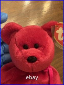 Ty Valentina the Red Bear Beanie Baby VERY RARE ERRORS excellent condition