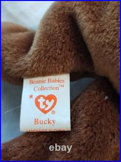 Ty Vintage Beanie Babies Rare Bucky with PVC pellets withLot Of (16)