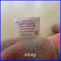 Ty Vintage Beanie Baby Sammy The Bear 1998 Retired Pe Pellets Rare Tag Error