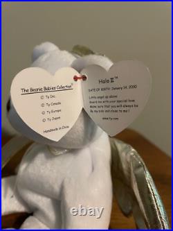 Ty beanie Babies 4269 Halo II the bear with brown Nose MINT condition RARE