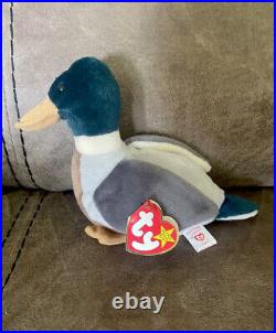 Ty beanie Jake the Mallard Drake Duck Rare Edition Red Tag #402 With Tag Errors