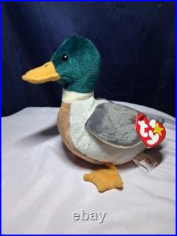 Ty beanie Jake the Mallard Drake Duck Rare Edition Red Tag #402 With Tag Errors
