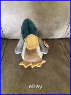 Ty beanie Jake the Mallard Drake Duck Rare Edition Red Tag #402 With Tag Errors