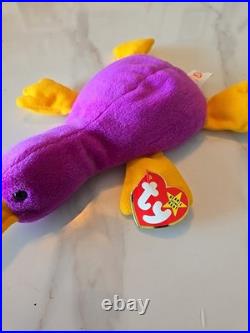 Ty beanie babies Rare. Patti The Platypus 1993 PVC Pellets retired