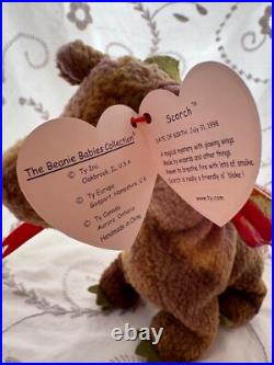 Ty beanie babies rare retired lot (spider, bat, scorpion, dragon, beetle)