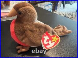 Ty beanie babies rare retired with errors EARLY the Robin - TAG ERRORS - MINT