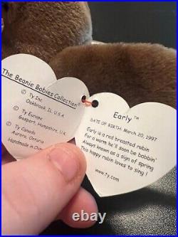 Ty beanie babies rare retired with errors EARLY the Robin - TAG ERRORS - MINT