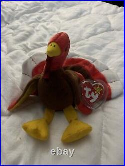 Ty beanie babies rare1996 Gobbles The Turkey Retired TY