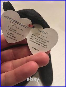 Ty beanie babies the end bear with tag errors (rare)