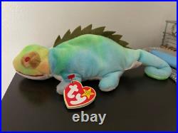 Ty beanie baby Iggy the iguana RARE WITH TAG ERRORS