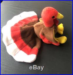 Ty beanie baby gobbles turkey Very Rare Errors on tags 1996 Origional