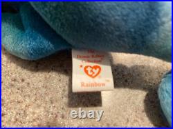 Ty the beanie babies collection ULTRA RARE 1997 chameleon named rainbow