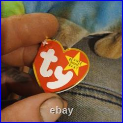 ULTRA RARE 1st Run Ty Beanie Baby Rainbow Iggy the Iguana with TAG ERRORS