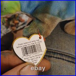 ULTRA RARE 1st Run Ty Beanie Baby Rainbow Iggy the Iguana with TAG ERRORS