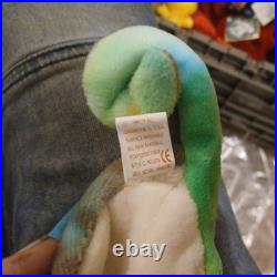 ULTRA RARE 1st Run Ty Beanie Baby Rainbow Iggy the Iguana with TAG ERRORS