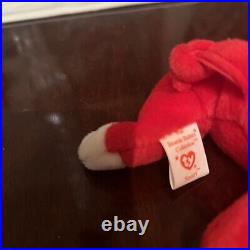 ULTRA RARE 2 TM'S SNORT 4002 TY BEANIE BABY 1995 PVC & TAG ERRORS Mint