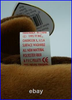 ULTRA RARE HOOT 1995 Ty Beanie Baby OWL MWMT MINT PVC ORIGINAL With ERRORS