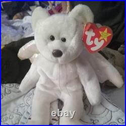 ULTRA RARE Ty Beanie Baby Halo the Angel Bear 1st Gen Hang Tag 1998