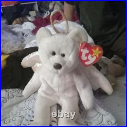 ULTRA RARE Ty Beanie Baby Halo the Angel Bear 1st Gen Hang Tag 1998