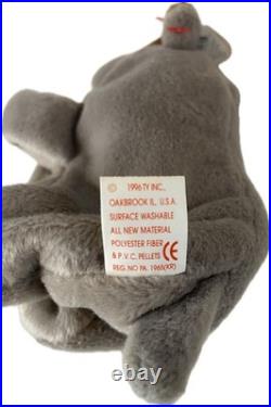 ULTRA RARE Ty Beanie Baby Spike The Rhino style 4060 Many Errors & PVC Pellets