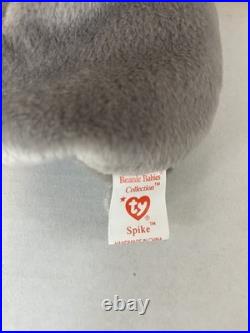 ULTRA RARE Ty Beanie Baby Spike The Rhino style 4060 Many Errors & PVC Pellets
