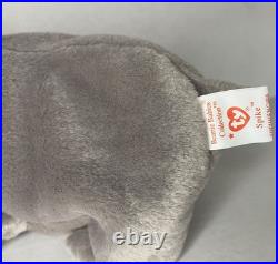 ULTRA RARE Ty Beanie Baby Spike The Rhino style 4060 Many Errors & PVC Pellets