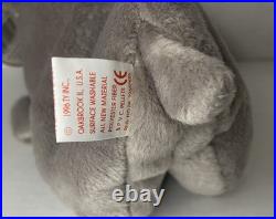ULTRA RARE Ty Beanie Baby Spike The Rhino style 4060 Many Errors & PVC Pellets