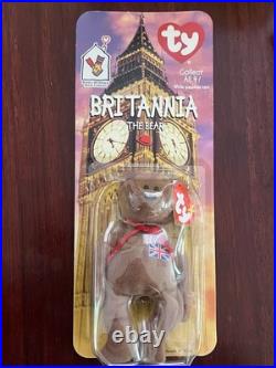 ULTRA Rare BRITANNIA THE BEAR Beanie Baby-NEVER OPENED ULTRA Rare BRITANNIA THE BEAR Beanie Baby-NEVER OPENED
